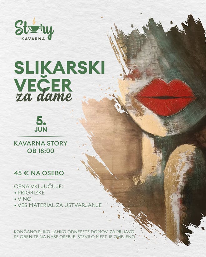 KAVARNI STORY: SLIKARSKI VEČER Z ADNO LAINŠČEK